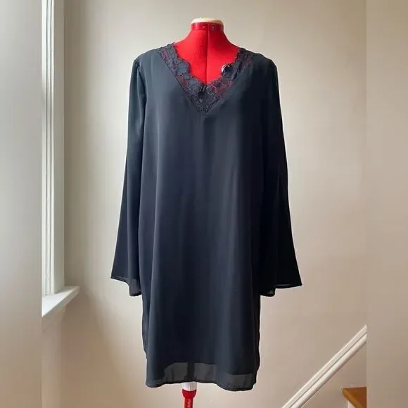 NWT Tom Tailor Black Sheath Dress with Bell Sleeves​ - Picture 15 of 15